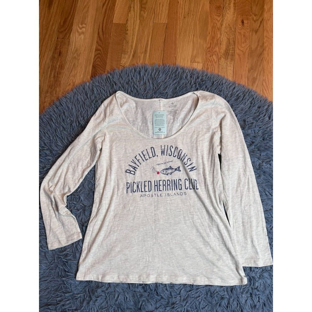 Artisans Pickeled Herring Club Long Sleeve Top Size XXL NWT